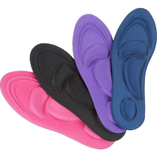 INCHENG 4D Memory Foam Orthopedic Insoles For Shoes Women Men Flat Feet Arch Support Massage Plantar Fasciitis Sports Pad