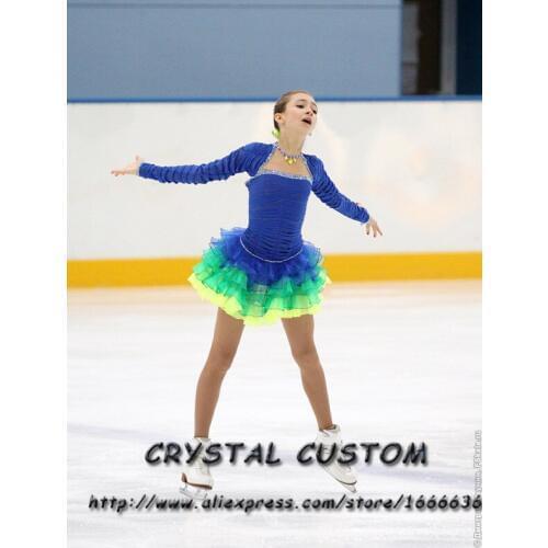 Girls Figure Skating Dresses New Brand Vogue Figure Skating Competition Dress Kids DR3268