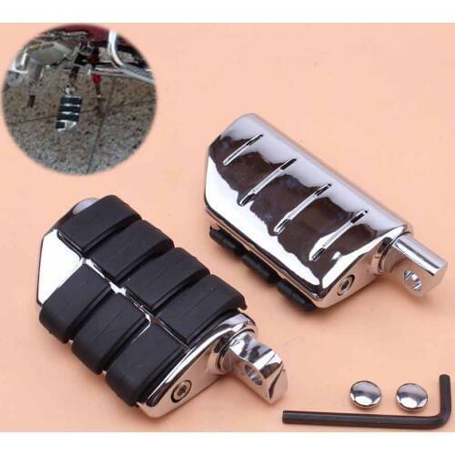 Chrome Black Motorcycle Footrest Foot Pegs Driver Passenger Anti Vibration Skidproof For Harley Davidson Sportster