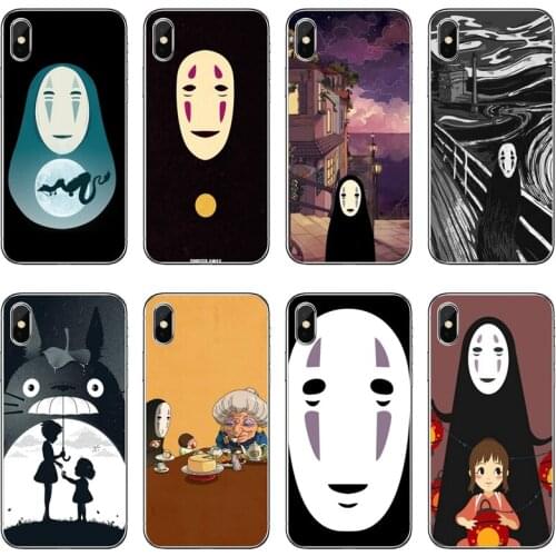 Ghibli Miyazaki No Face Transparent Phone Case For iPhone 12 11 Pro Max Mini XS Max XR X 8 7 Plus 6 6S Plus 5 5S SE 2020
