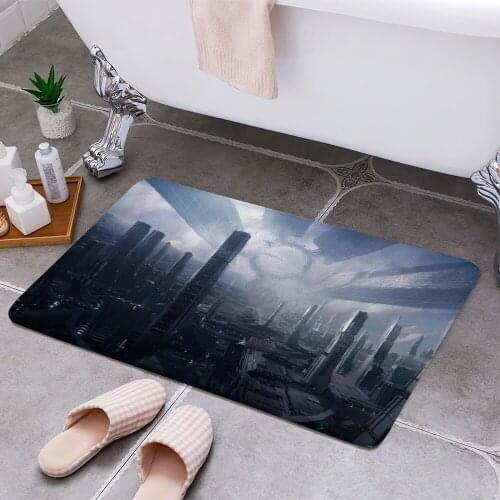 Mass Effect Citadel 3D Print Doormats Rectangle Non-Slip DoorMat Bedroom Kitchen Entrance Print Door rugs Dropshipping