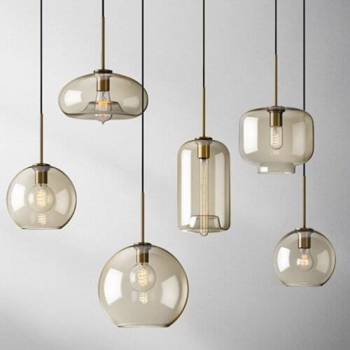 Modern Led Pendant Lamp Nordic Hanging Light Glass Ball Lighting Fixtures Home Diningroom Living Room Suspension Luminaires Shop