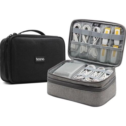 TUUTH Travel Electronic Accessories Multipurpose Travel Cable Storage Bag Portable Organizer Bag Gadget Carry Bag for iPad