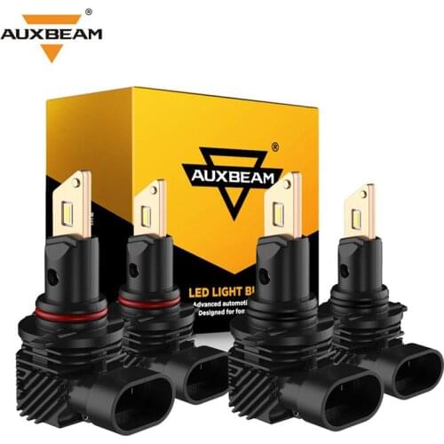 Auxbeam 2 Pairs 9005+H11 LED Headlight Bulbs 40W 6500K Waterproof Customized Auto Grade LED SMD Chip Integrated Series NF-Q10