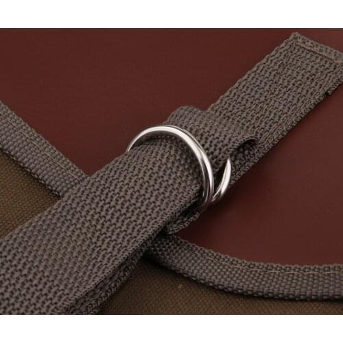 Dark Brown Vintage Crafts Canvas Motorcycle Saddle Bags Rider Bicycle Luggage Decoration