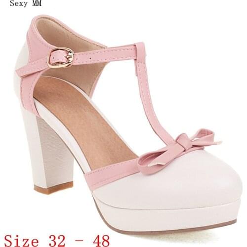Women High Heel Shoes Platform Pumps Woman High Heels Party Shoes Kitten Heels Small Plus Size 32 33- 40 41 42 43 44 45 46 47 48