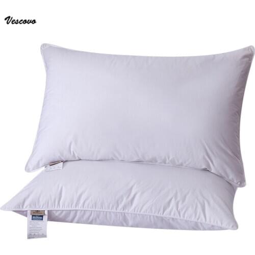 VESCOVO Goose down sleeping pillow goose down filling pillow five-star hotel bed feather pillow 48*74