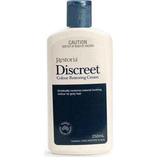 New Original Restoria Discreet Colour Restoring Cream Lotion Hair Care 250ml Reduce Grey Hair for Men and Women