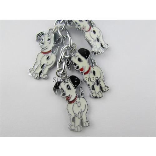 WAZ136 ( 1Pcs Enamel DOG Cartoon Keychain Male Womens Car couple Key Chain Key Ring For Christmas Gift