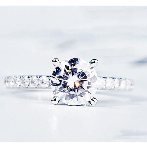 925 Sterling Silver Diamond Woman Ring Luxury Proposal Marriage Engagement Wedding Elegant Exquisite Original Design Jewelry