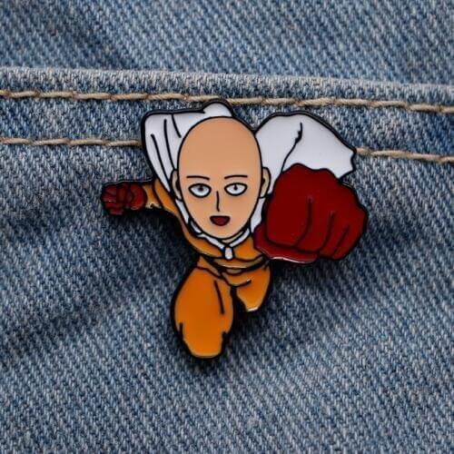 One Punch Man-Saitama Badge Creative Enamel Pin Boy and Girls Lapel Oil Drop Pins Jewelry Hat/Backpack Gift Brooches S177