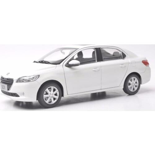 1:18 Diecast Model for Peugeot 301 White Sedan Alloy Toy Car Miniature Collection Gift
