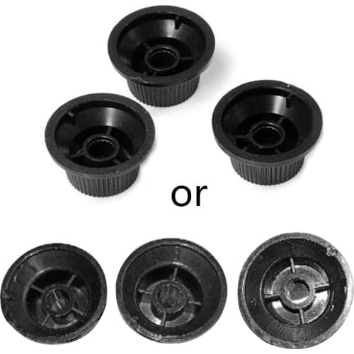 1 Volume 2 Tone Knob Button Electric Guitar Potentiometer Cap Hat For FD ST Bottom Black