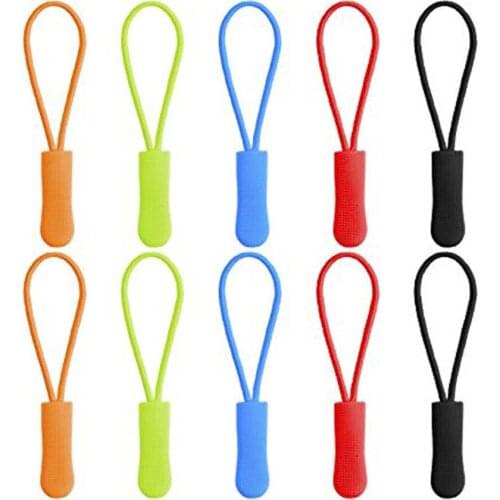 10/20pcs Zipper Puller End Fit Rope Tag Replacement Clip Broken Buckle Fixer Zip Cord Bag Suitcase Tent Backpack Zipper Head