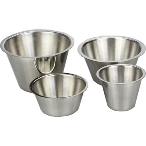304 Stainless steel Food Sauce cup French fries basket Soy sauce cup Tomato sauce black pepper mustard Bowl dessert mold bowl