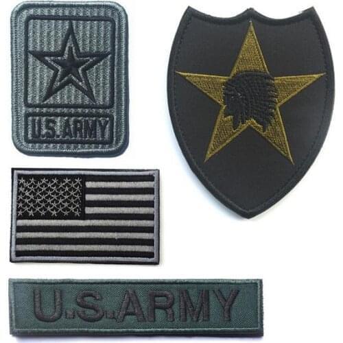 4pc/lot U.S. special forces Patches U.S ARMY American Flag Patches swat Tactical pentagram ISAF patch airsoft
