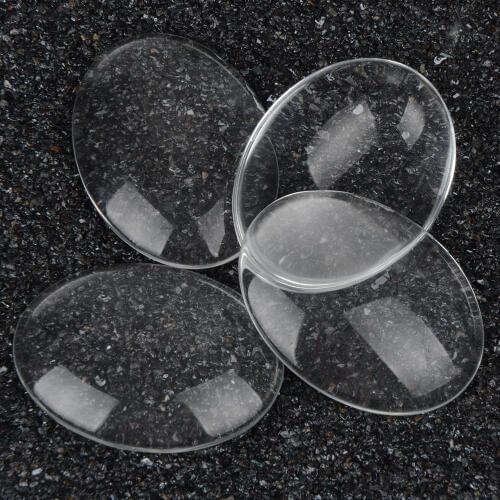 5pcs/lot 30x40mm Good Quality Flat Back Transparent Clear Domed Oval Glass Cabochon Jewelry Accessories For Fashion DIY Jewelry