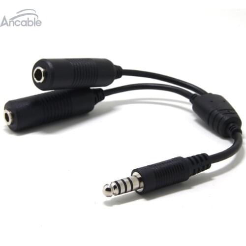 General Aviation to Helicopter Headset Adapter David Clark Kore Avcomm Pilot-USA ASA Flightcom Aviation Headsets