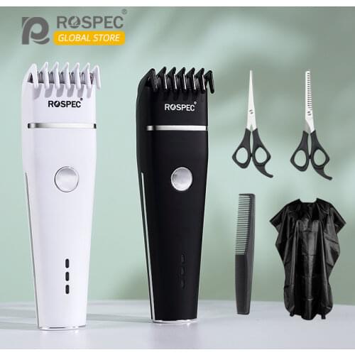 Rospec USB Rechargeable Ceramic Blade Hair Cutter Electric Hair Clippers Trimmer Low Noise Machine For Men Adults Kids tool