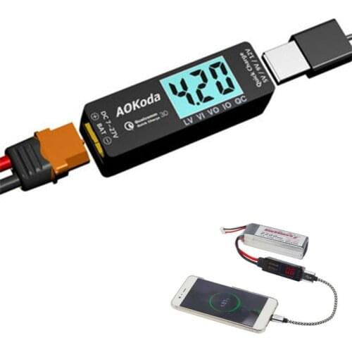 AOKoda Lipo to USB Power Converter QC3.0 Adapter Quick Charger for Smartphone Tablet PC High Quality