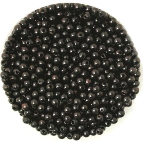 1000pcs Diameter 4mm Black Color Imitation Pearl Beads Round ABS Plastic Beads Jewelry Handmade Craft