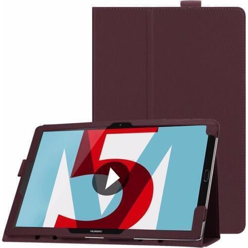 100pcs Business Litchi Flip Book PU Leather Case Cover for Huawei MediaPad M5 10.8 10 Pro CMR-AL09 CMR-W09 10.8 inch Tablet