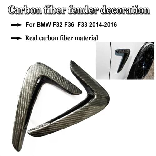 For BMW F32 F36 Carbon fender light trim 4 Series F32 F33 F36 Replacement Carbon Fiber Fender Trim car accessories 2014 - 2016