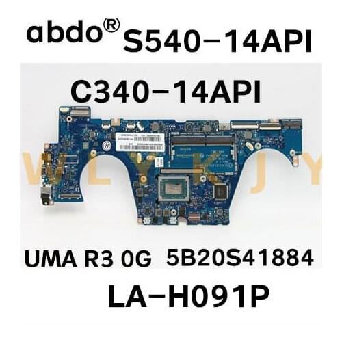 For Lenovo IdeaPad C340-14API / FLEX-14API / S540-14API laptop motherboard LA-H091P UMA R3 0G FRU 5B20S41884 100% test work