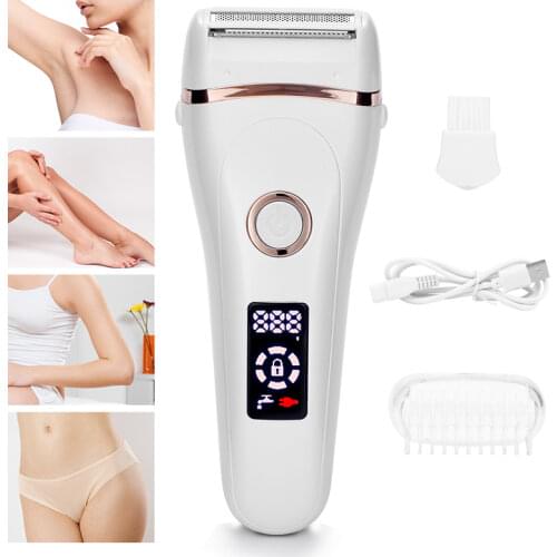 USB Rechargeable Women Painless Electric Epilator Beard Hair Removal Womens Shaving Machines Portable Female Hair Trimmer LCD