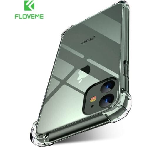 FLOVEME For iPhone 11 Case For iPhone 11 Pro Max 11pro 2019 Shockproof Phone Case Silicone Transparent Clear TPU Cover Fundas