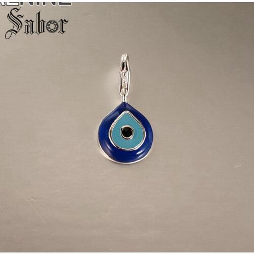 Classic Blue Turkish Evil-eye Diy Charms Fit Original Bracelets & Neckalces Jewelry For Women Girls Breloque 396
