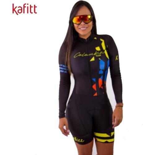 Calfette Tights Cycling Sweatshirt Mens Long-sleeved Cycling Suit Swimsuit Sexy Female Pro Triathlon Gel Breathable Cushion