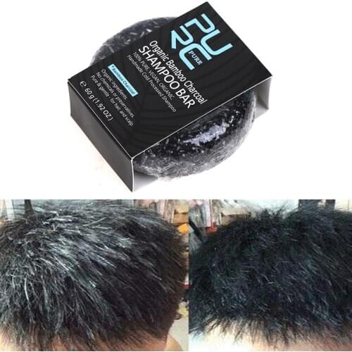 Hair Color Dye Treatment Bamboo Charcoal Clean Detox Soap Bar Black Hair Shampoo