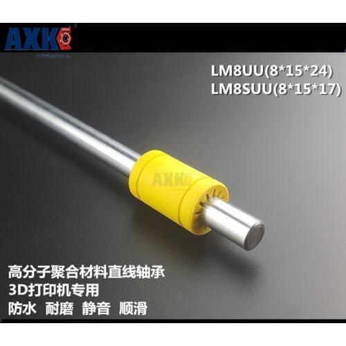 Lm8uu Replacement Full Plastic Linear Bearing For 3d Printer I3 Rostock High Polymer Material Straight