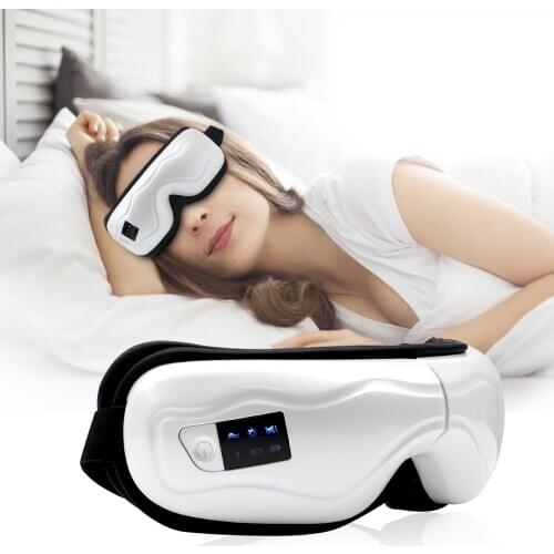 Smart USB Rechargeable Electric Eye Massager Air Pressure Hot Compress Vibration Massage Bluetooth Music Eyes Massage Care Tool