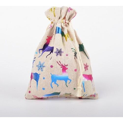 20pcs/lot Red Gilding Drawstring Cotton Fabric Bag Dust Cloth Bag Kids Stationery Toy Storage Bags Home Sundry Finishing Bag