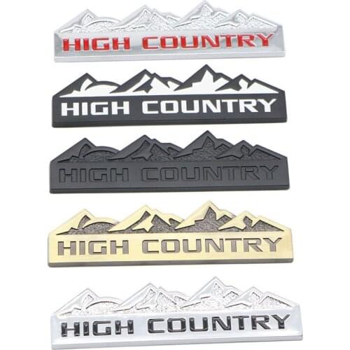3D Metal HIGH COUNTRY Car Rear Trunk Emblem Badge Styling Stickers and Decal for Jeep Chevrolet Wrangler Renegade Grand Cherokee