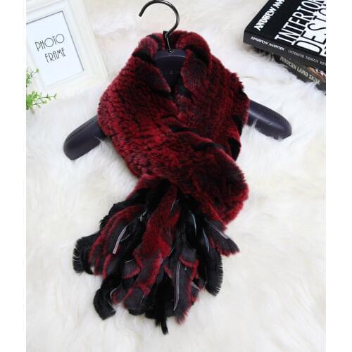 Svadilfari Winter 2019 New Arrival Women 100% high quality Real Rex Rabbit Fur shawl Scarf Warm snood natural fur wraps