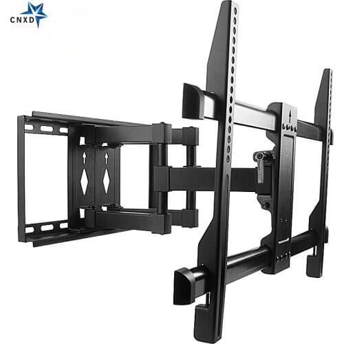 Full Motion TV Wall Mount Bracket Dual Articulating Tilt Swivel Arm Bracket for Most 58-75" Plasma TV up to 100kg VESA 600x800mm