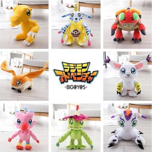Digimon Plush Toys 30 cm Agumon Gabumon Gomamon Biyomon Palmon Patamon Digital Monster Stuffed Dolls for Kids Gift