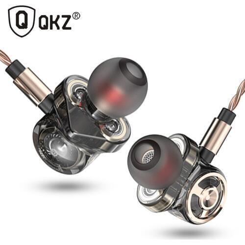 QKZ CK10 In Ear Earphone With Microphone 6 Dynamic Driver Unit Headsets Stereo Sports HIFI Subwoofer Earbuds Sports Earphone