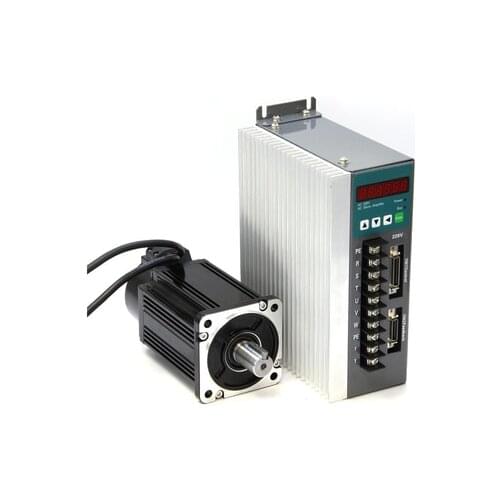 750W 80ST-M02430 Servo motor 3000RPM 4N.M AC 220V drive permanent magnet Matched Drive No brakes
