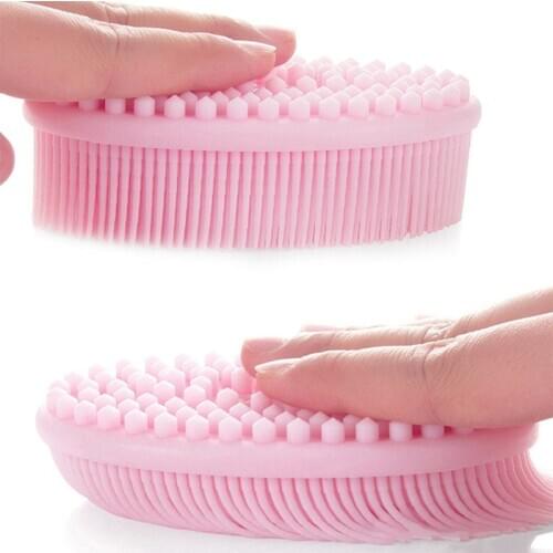 1PC Silicone Bath Brush Body Scrubber Bath Glove Anti Cellulite Shower Exfoliating Brush Scrub Skin SPA Massage Scrubber