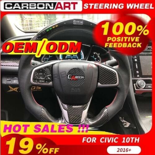 LED race display steering wheel for Honda for Civic si 10th gen EX LX smart steering wheel for 2018 for Civic interior