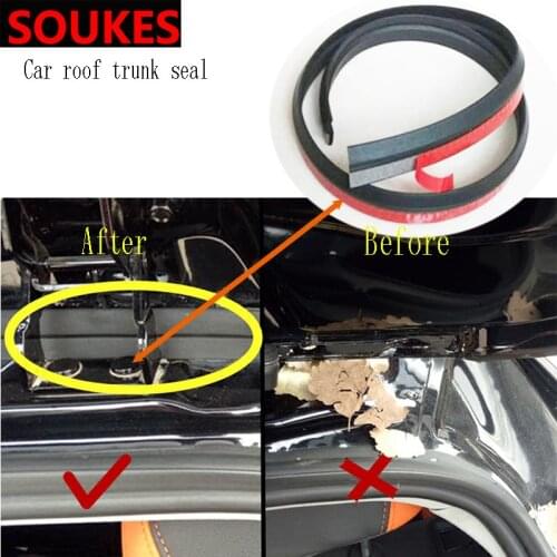 1.5m Car Rear Bumper Trunk Soundproof Trim Seal Strip For Volkswagen VW Passat B6 B5 B7 B8 Golf 4 5 7 6 Polo Opel Astra J H g