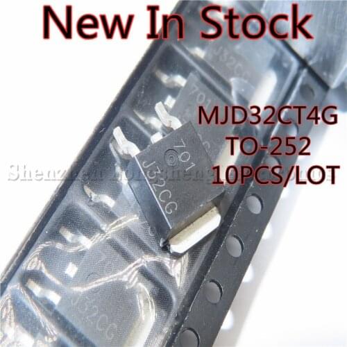 10PCS/LOT MJD32CT4G MJD32C TO-252 Silk Screen: J32CG Transistor