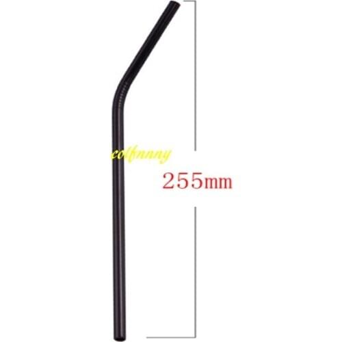 1000pcs/lot 6*260mm Straight and Bend Metal Straws Reusable Colorful Stainless Steel Drinking Straw For 30oz cup C2704