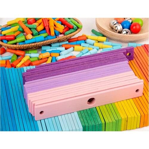 253pcs Toddlers Wood Building Blocks Game Preschool Toy Bedroom Ornaments