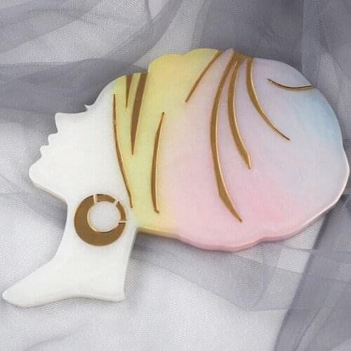 97QE DIY Female Head Shaped Coaster Epoxy Resin Mold Cup Mat Mug Pad Silicone Mould