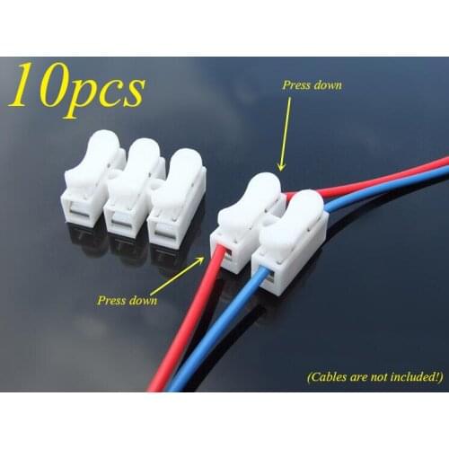 Free Shipping 10PCS Press Type Wire Connectors 2/3 Cables Wire Quickly Connector Wire Clamp Spare Parts For DIY Models